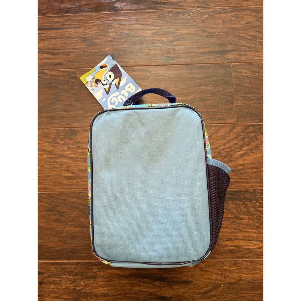 Bluey Kids Insulated Lunch Bag Blue Bike Riding Graphic School Lunchbox NWT - Picture 5 of 7